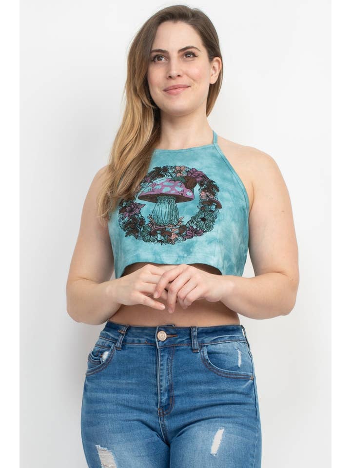 Lakhays Collection Inc. - Wholesale Tank Top - Women's - Woodland Mushroom Halter Top7