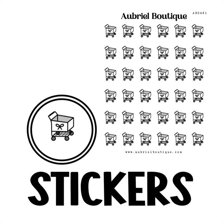 AubrielBoutique - Wholesale Sticker - GROCERIES, planner stickers — AB0461