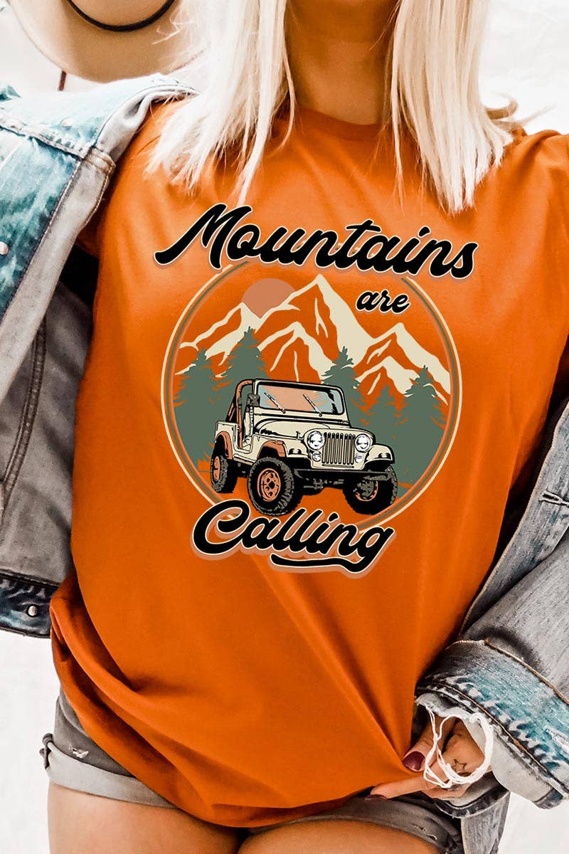 COLORBEAR - Wholesale T-Shirt (Graphic) - Unisex - MOUNTAINS ARE CALLING UNISEX SHORT SLEEVE3