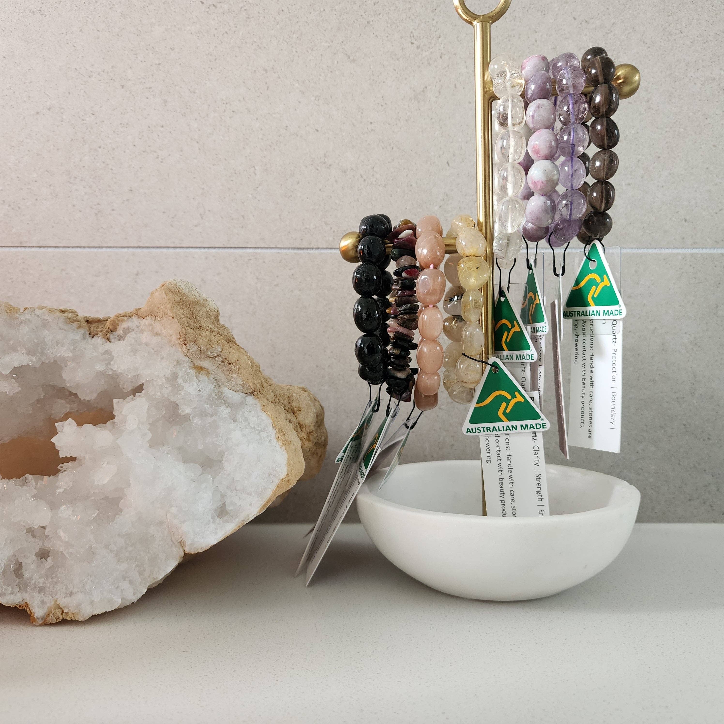 The Queen of Quartz – Pulseira de missangas por atacado – Pulseira Chunky Quartzo Rosa1