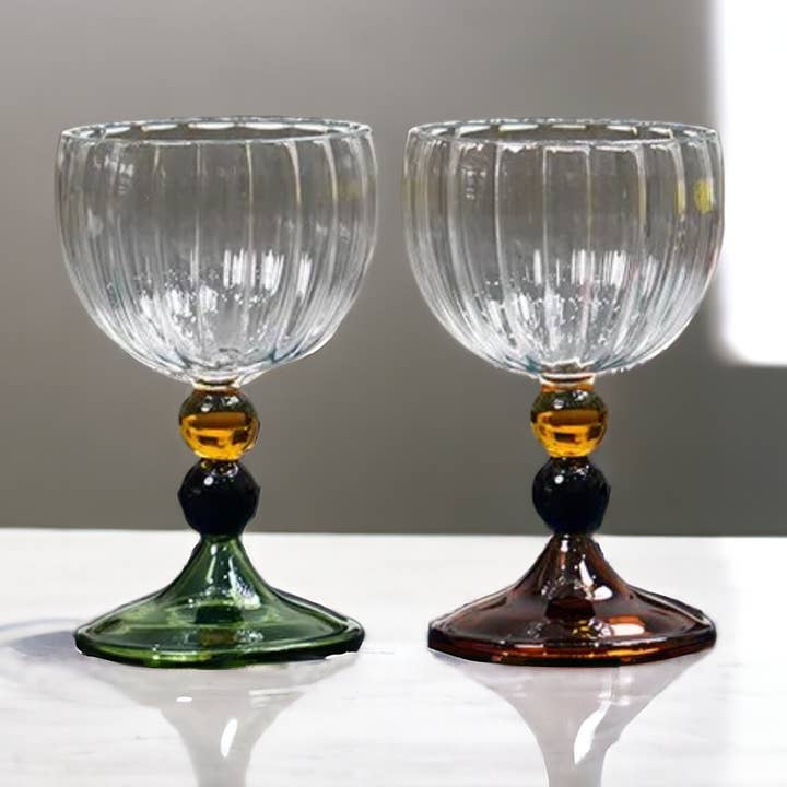 IVORE.GROUP (We cover All Import duty) - Venta al por mayor Copas de vino - Copa de vino Vintage Goblet Clear Nordic Ripple2