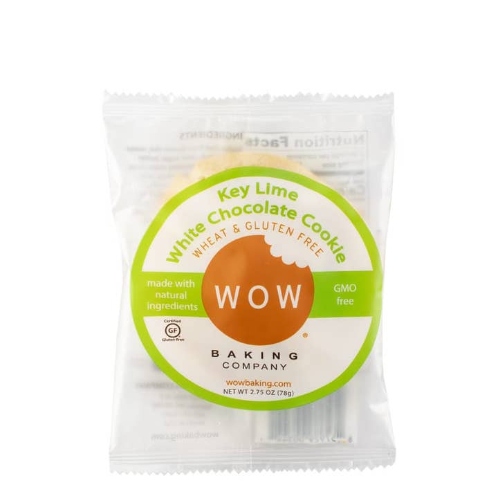 WOW Baking Company - Wholesale Cookie - Gluten-Free Key Lime White Chocolate Cookie Bakery Singles