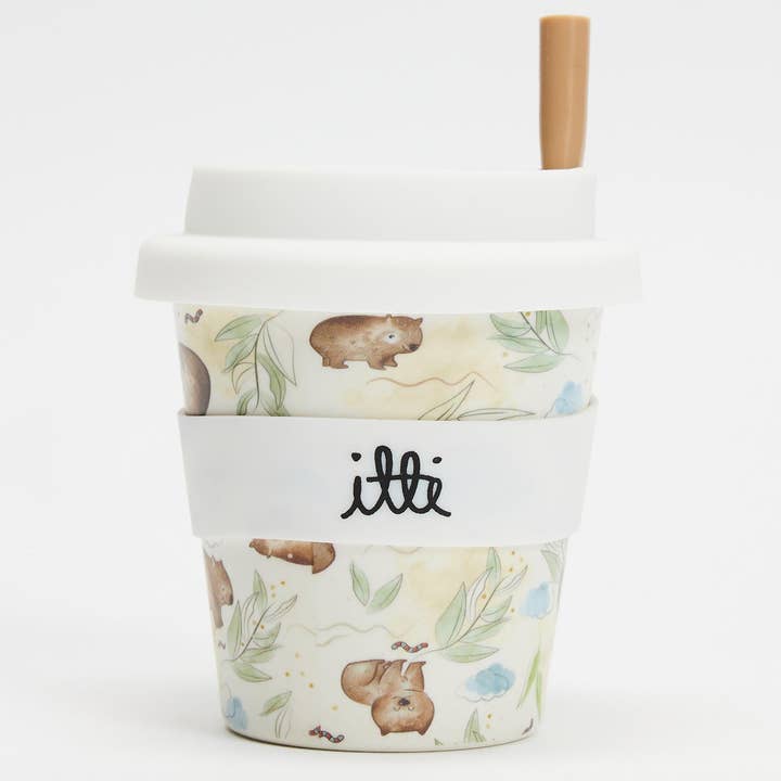 Itti - Wholesale Drinking Glass/Cup - Kids & Baby - Itti Bamboo Baby Cino Cup + 2 Straws - Womble