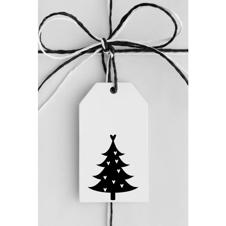 Pretty Liittle Things - Vente Étiquette cadeau - Étiquettes cadeaux en forme de cœur d'arbre de Noël