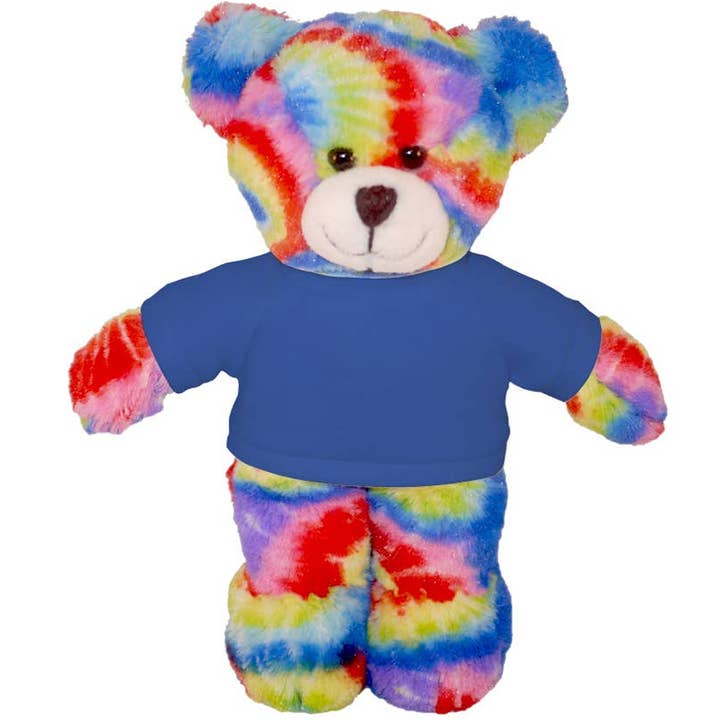 Plushland - Wholesale Stuffed/Plush Toy - Kids & Baby - 8″ Tie-Dye Custom Bear | Personalized Bear Stuffed Animal8