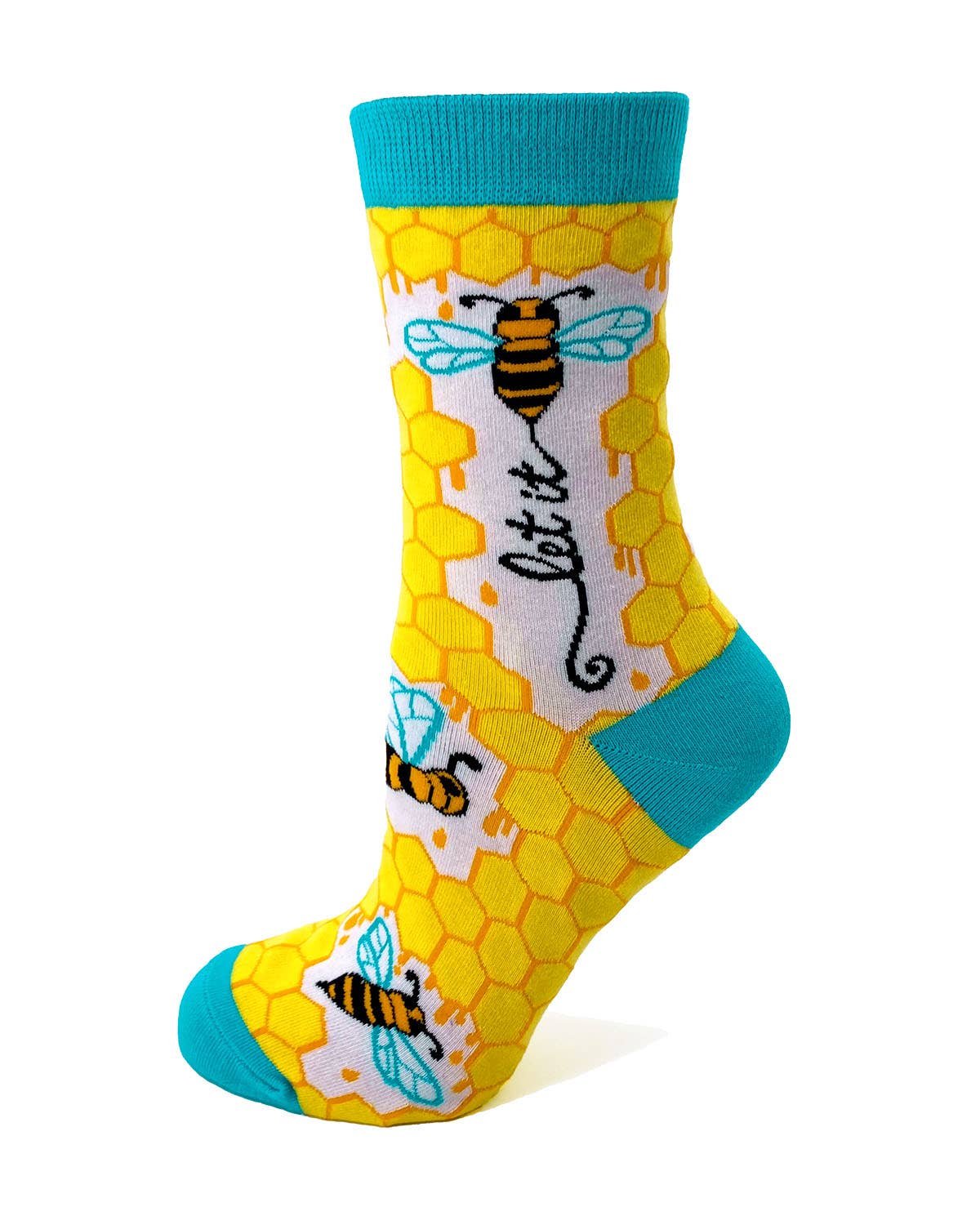 Fabdaz - Wholesale Socks - Women's - Let it Bee Ladies' Novelty Crew Socks2