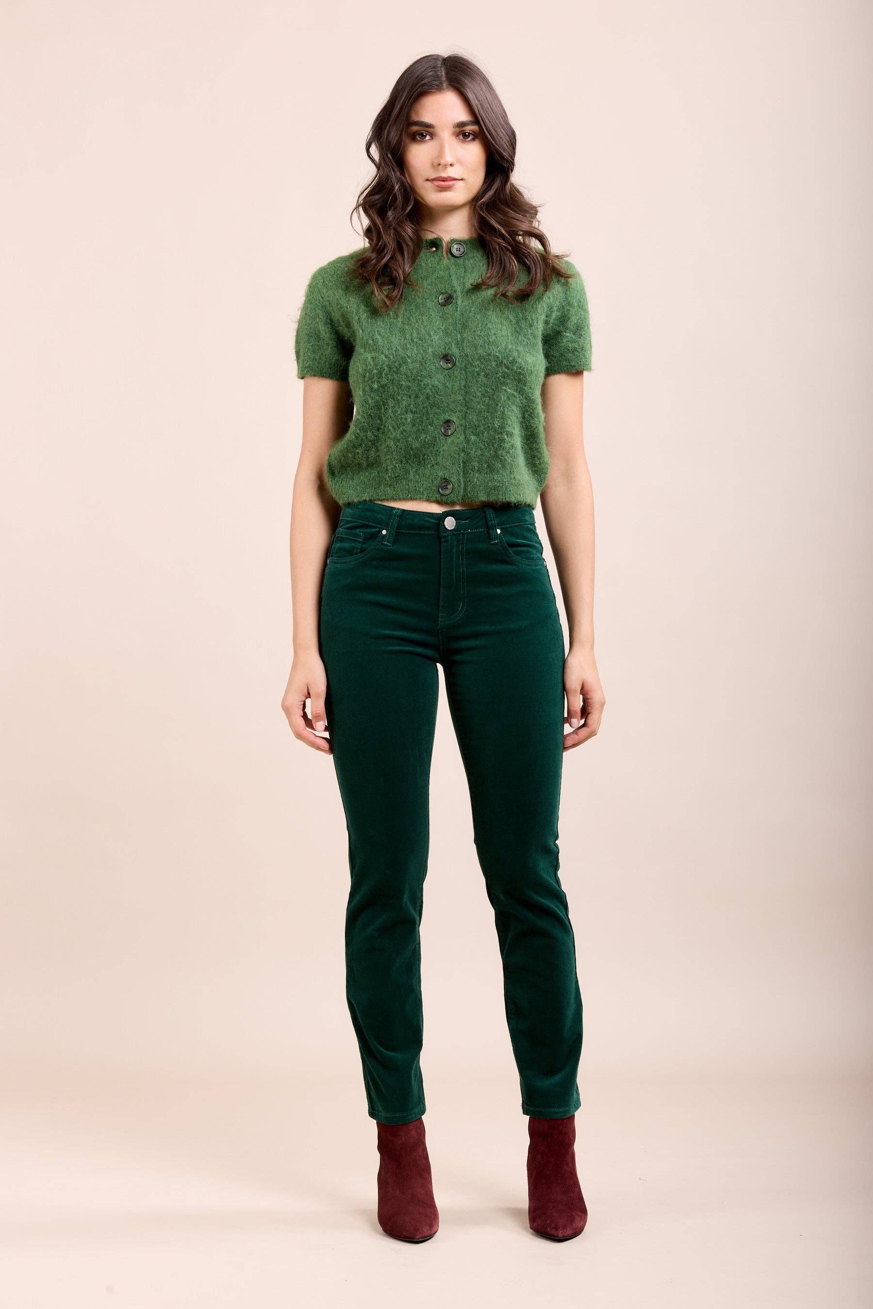 Toxik3 - Wholesale Pants - Women's - Toxik3 pantalon slim push-up stretch en velours milleraies4