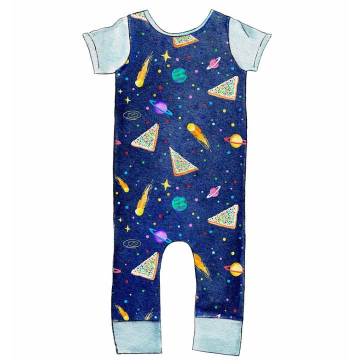 Sprinkle Galaxy Organic Romper for wholesale by León & Bird