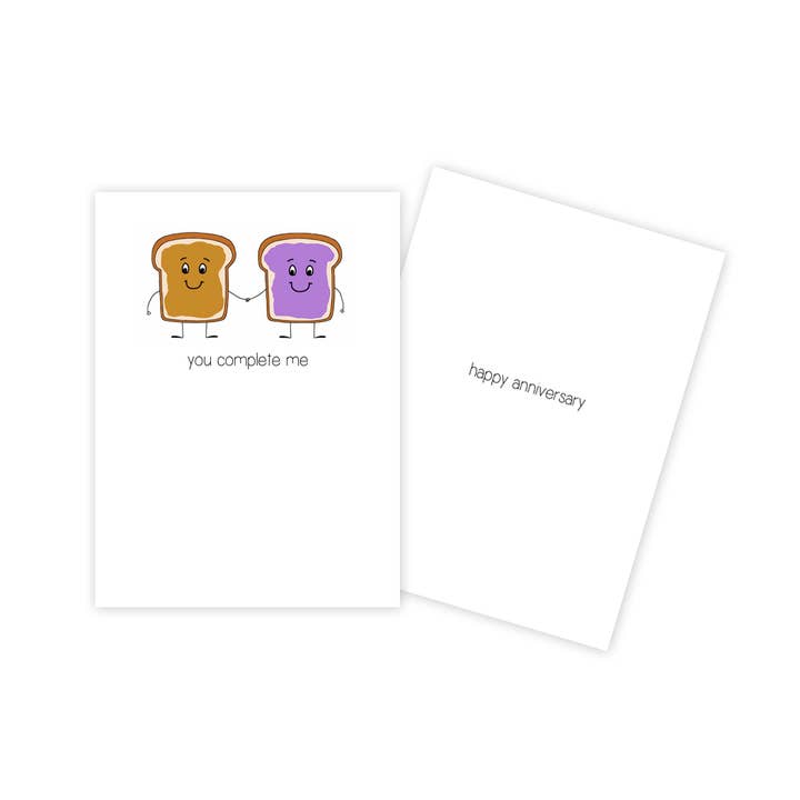 Cute Peanut Butter & Jelly Anniversary Card for wholesale by Sun Day Greetings