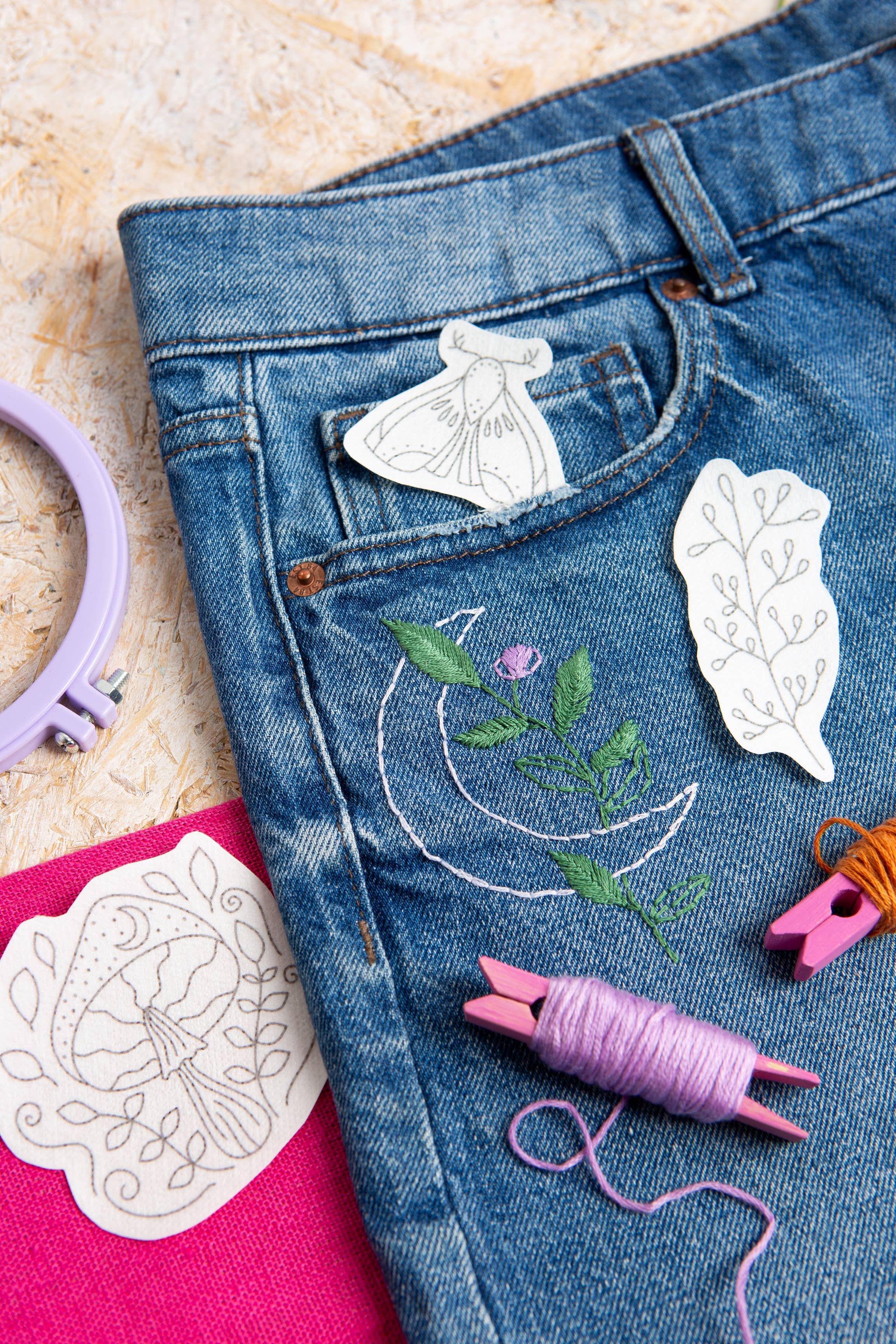 Hawthorn Handmade (US Duties Paid) - Vente Accessoire de broderie/point de croix - Pack de broderie Moon Garden Stick & Stitch2