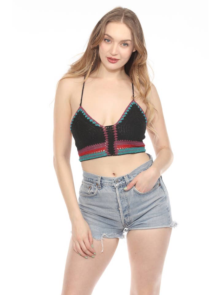 Lakhays Collection Inc. - Wholesale Knit Top - Women's - Fiesta Crochet Crop Top