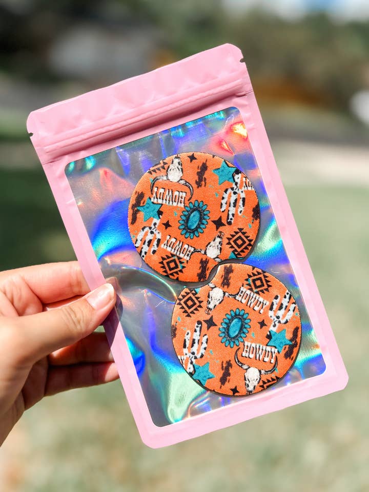 Posavasos para coche de chica occidental para venta al por mayor de Sweet P’s Boutique