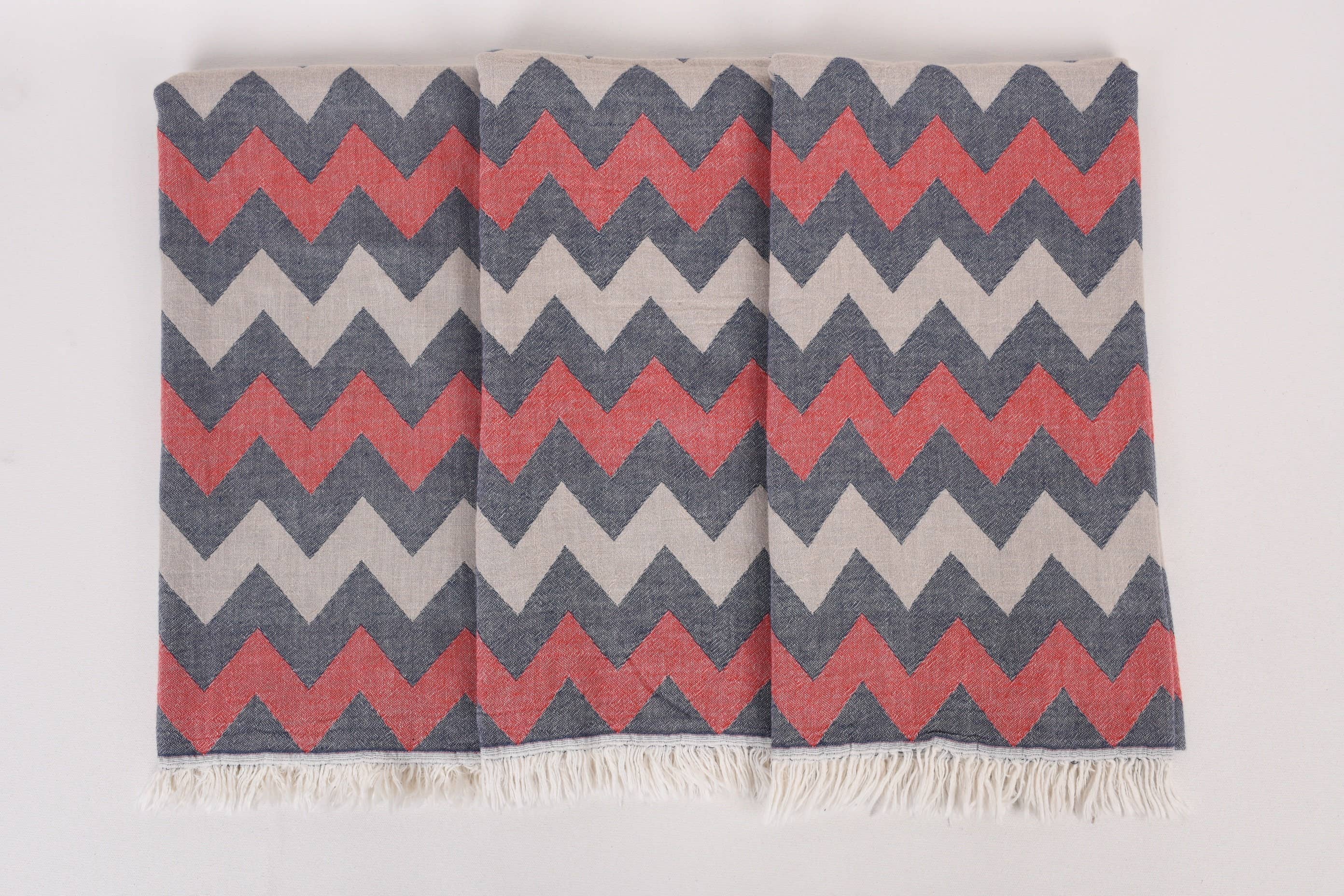 Organic Turkish Towels – wholesale Beach towel – Beach Towels, Red-Navy Blue Chevron Towel8