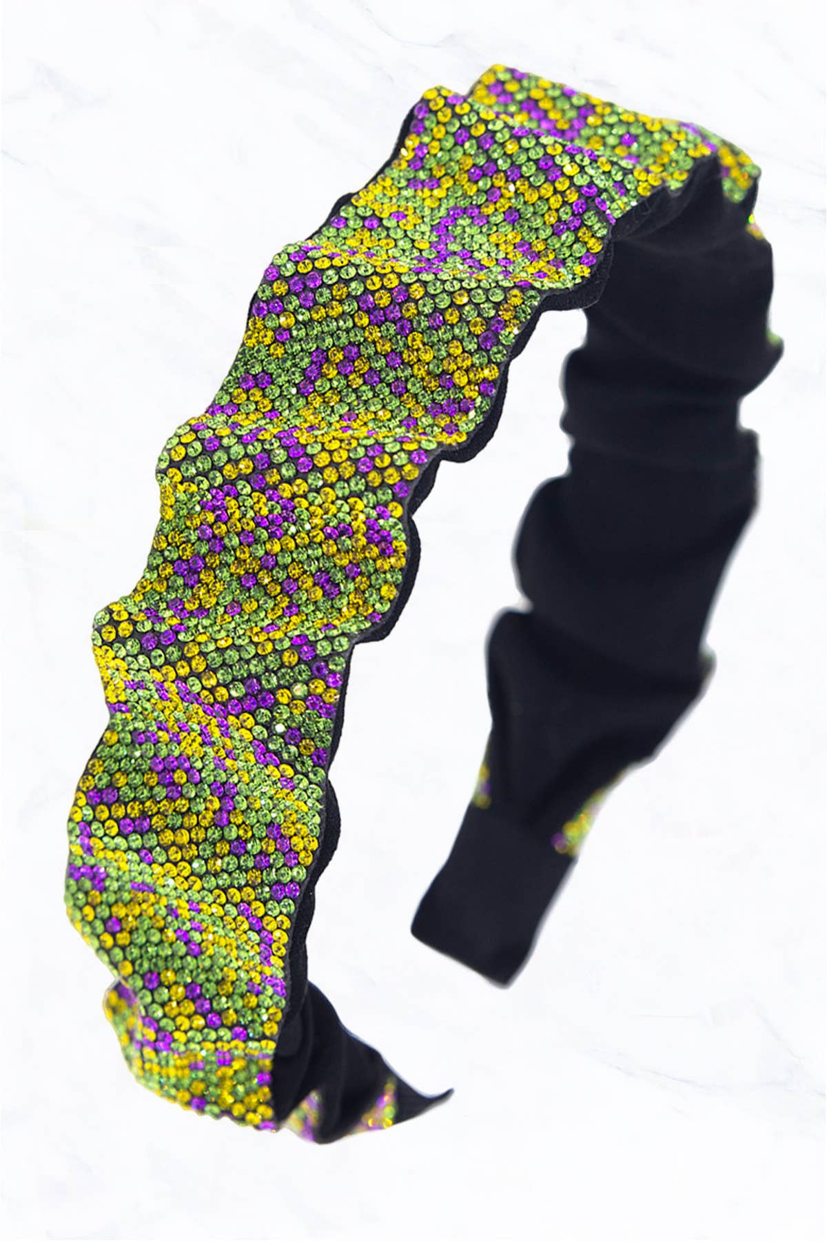 Suzie Q USA - Wholesale Fashion Headband - Women's - Ruffled Suede Stone Headbands2