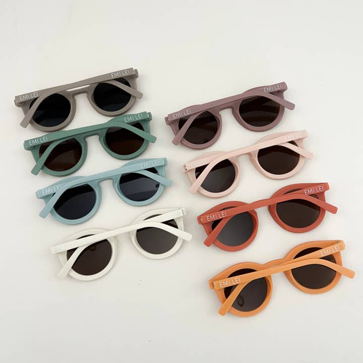 Emi Lei - Wholesale Sunglasses - Kids - TODDLER Retro Frosted Sunglasses w Pouch Included