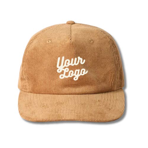 SD Merch Co. - Custom Embroidery - Wholesale Hat Accessory - Men's - Corduroy 5 Panel Hats - Customizable