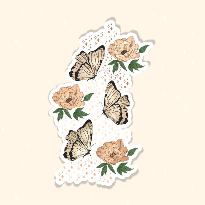 Gestanzte Schmetterlings-Aufkleber für den Großhandel von Annie's paper studio