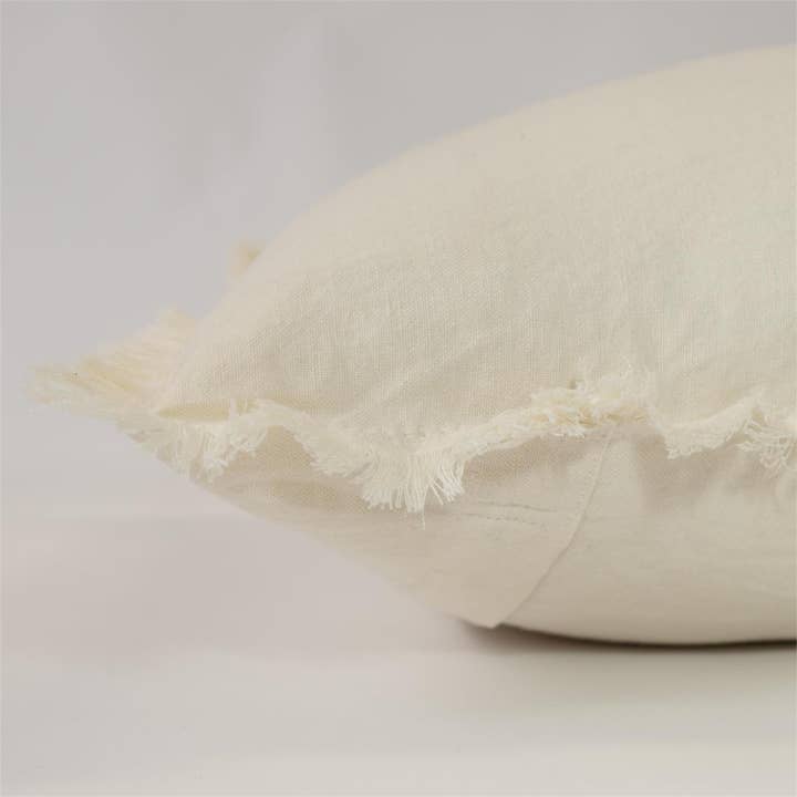Audrey's Home & Gift - Wholesale Throw/Decorative Pillow - Pillow - Stonewashed Linen Blend, Cream (Pk/02)