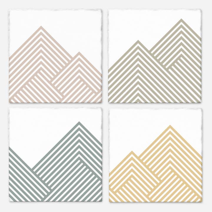 Boho Mountains Ceramic Coasters (Designer Collection) for wholesale by Versatile Coasters