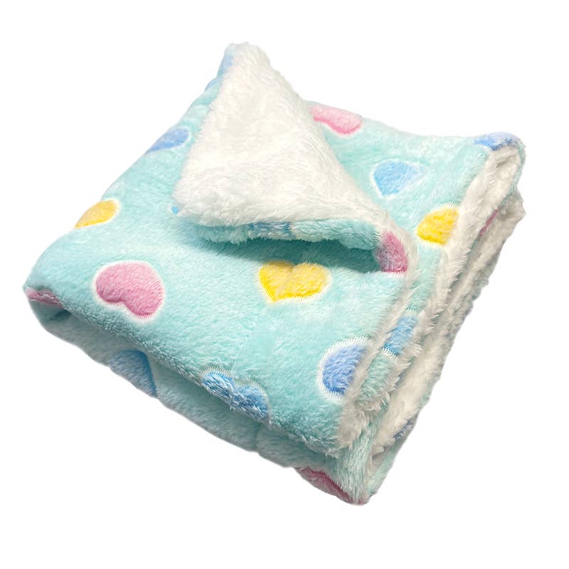 Klippo Pet - Wholesale Pet Blanket - Cat/Dog - Double Layer Ultra Plush Colorful Hearts Blanket - 2 Colors3