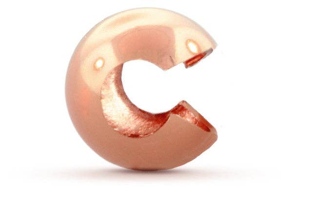 Plazko - Wholesale Craft Supplies - 14Kt Rose Gold Filled 4mm Crimp Covers - 20pcs/pack0