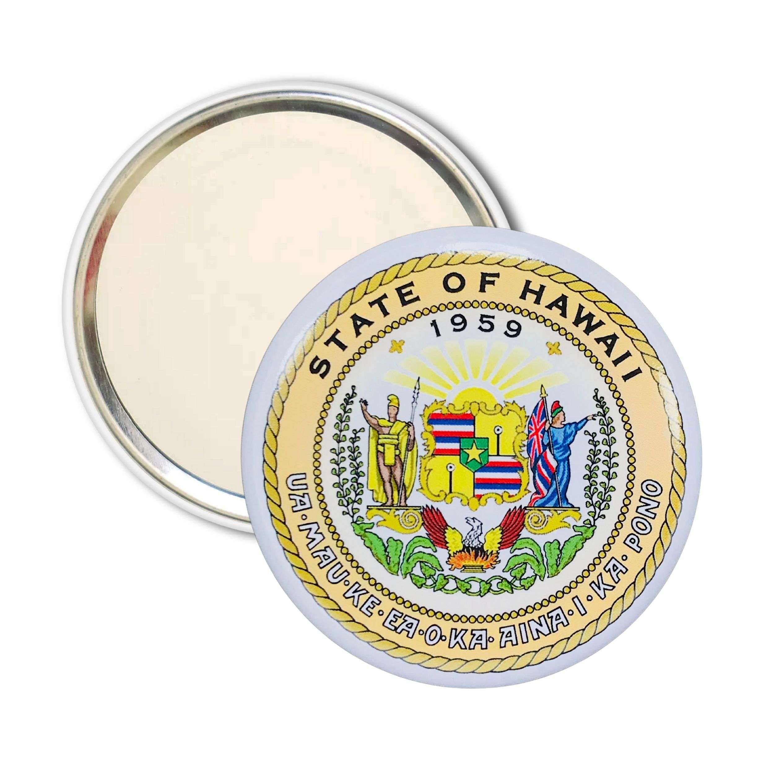 Astur Pins - Wholesale Compact Mirror - Pocket Mirror - State Seal of Hawaii - USA0
