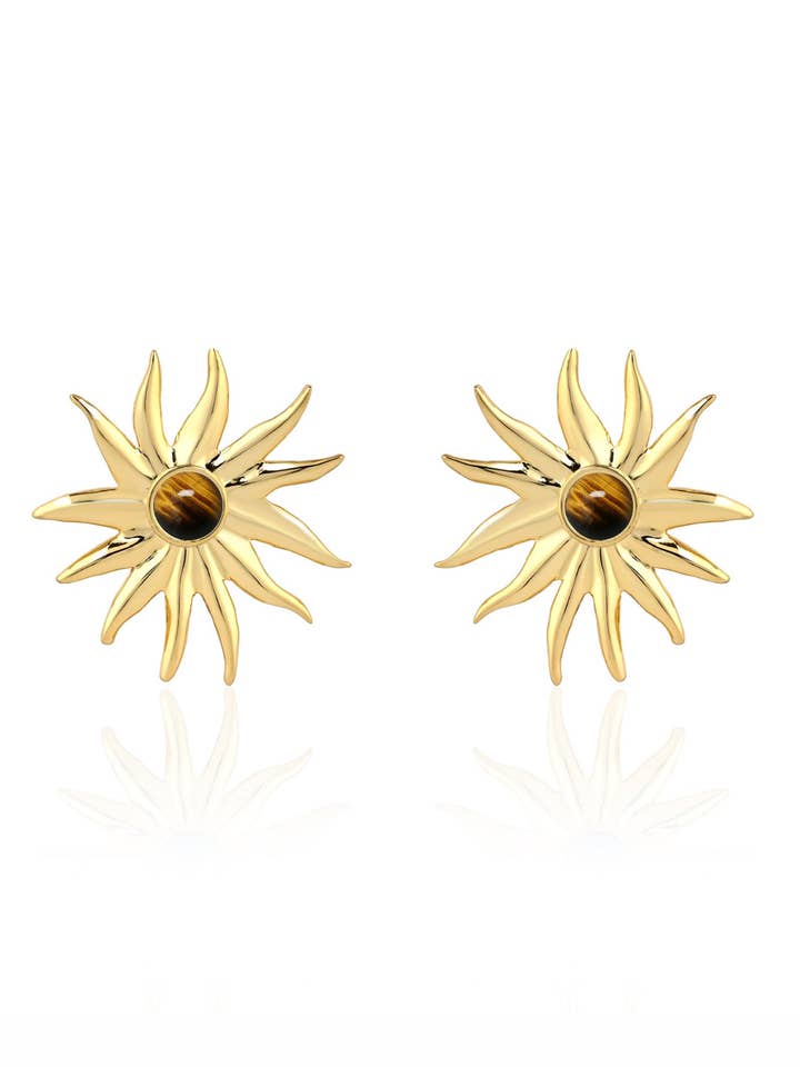 Mehry Tigereye Earrings for wholesale by Ninon