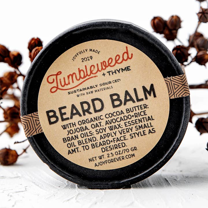 Tumbleweed + Thyme Vegan Beard Balm for wholesale by A Joy Forever Bath Body + Candles