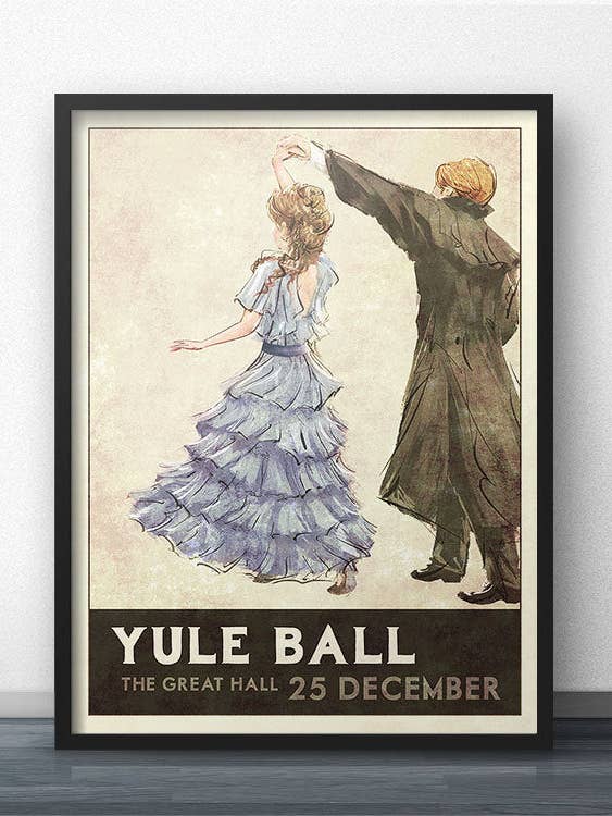 Yule Ball Poster - Blue Dress (for Harry Potter fans) for wholesale by WindowShopGal