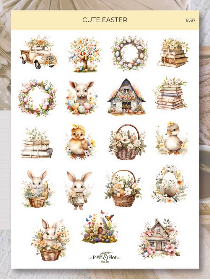 Cute Easter | Stickers for wholesale by Plan & Plot Studio