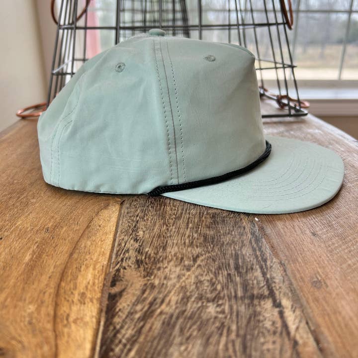 Vibes Hat Company - Wholesale Flat Brim Cap - Unisex - Vibes Retro Rope Hat- Sage | Hat Bar | Blank Caps3