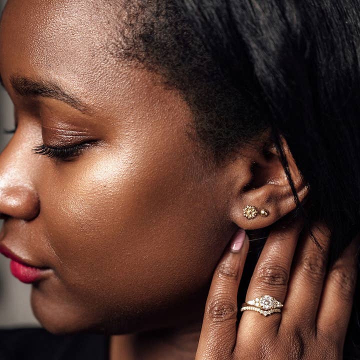 Steward & James - Wholesale Stud/Post Earrings - Daisy Micro Stud Earrings- April1