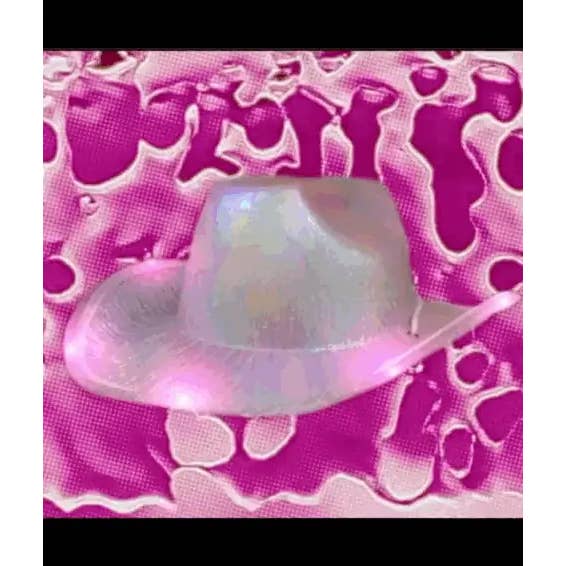 Blinkee.com, LLC – Chapéu de cowboy - Mulher por atacado – Chapéus de Cowboy Space Cowgirl Metálicos LED, Pack de 31