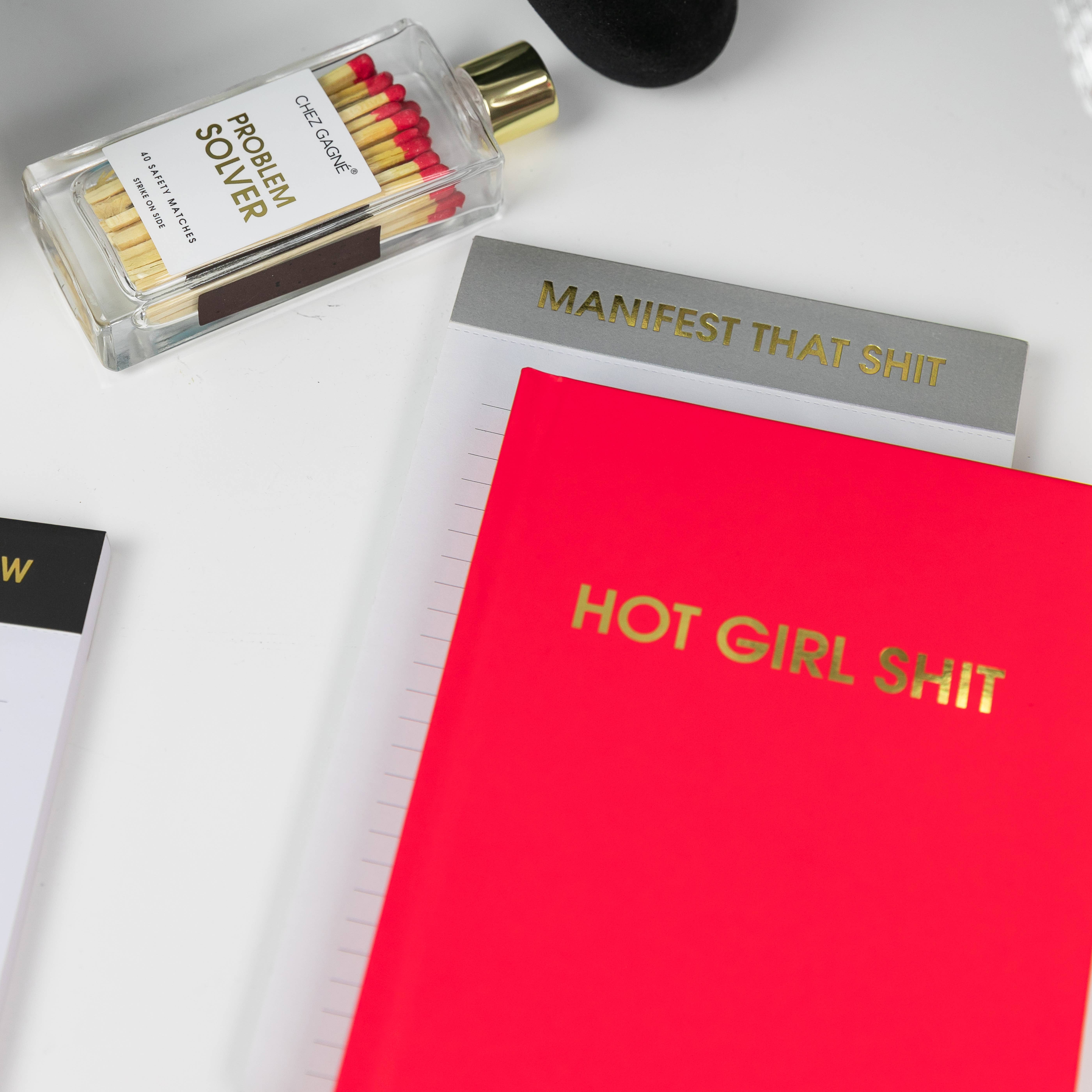 Chez Gagné – wholesale Anteckningsblock – Manifestera Det Där Skitet - Linjerad Anteckningsbok - Silver - 65 perforerade sidor - 5x81