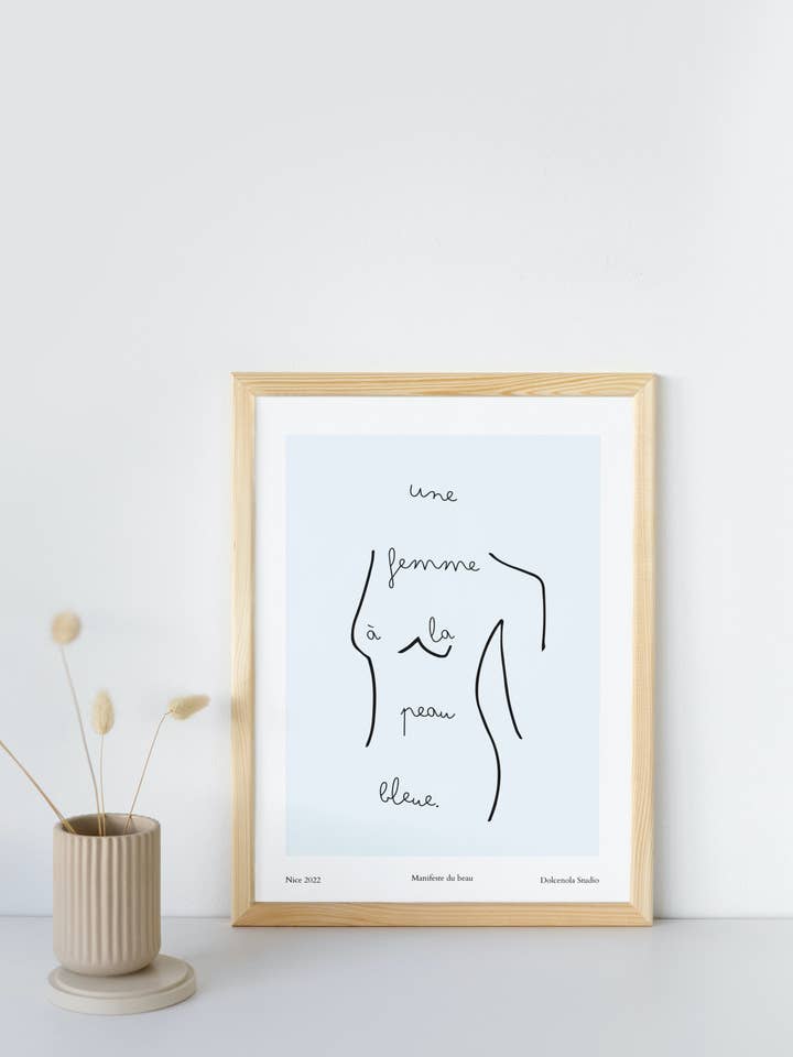 Une Femme Bleue for wholesale by Dolcenola Studio