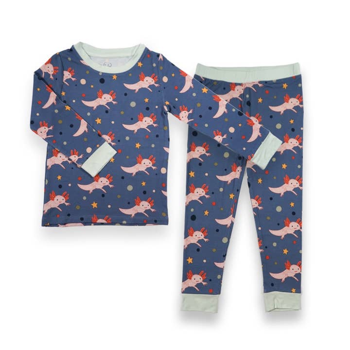 Pijamas de Duas Peças Axolotl Kids por atacado de Jungle Jams