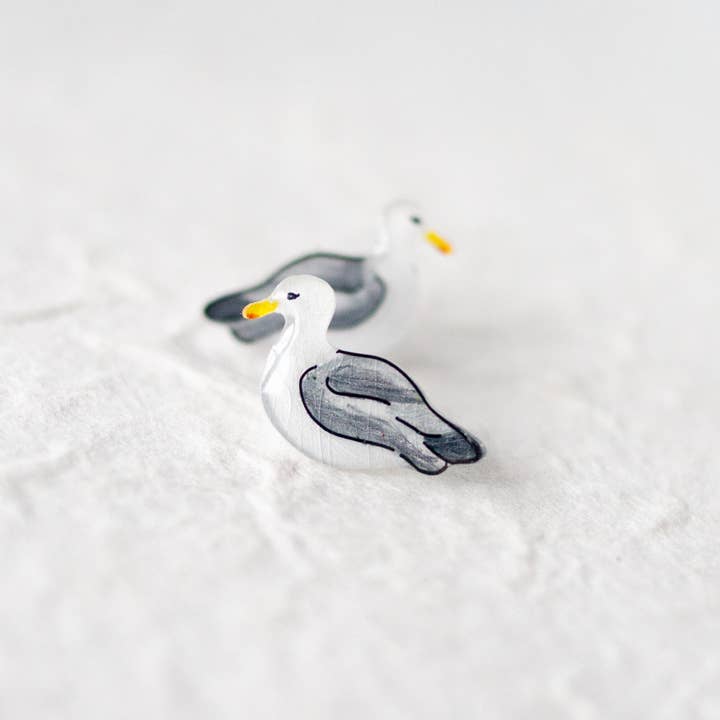 Poptone Co. - Wholesale Stud/Post Earrings - Seagull Bird Beach Earrings