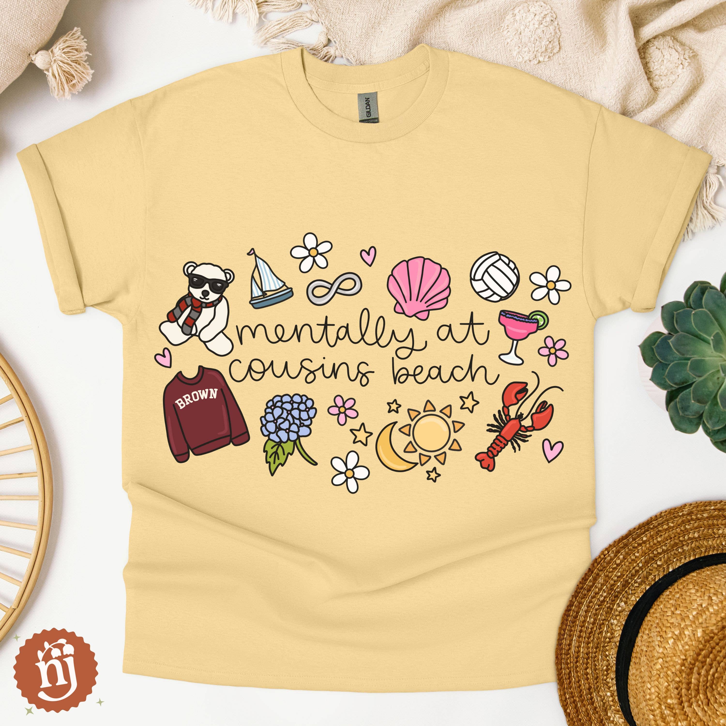 Nearly June Design Co - Wholesale T-Shirt (Graphic) - Unisex - TSITP Mentally at Cousins Beach T-Shirt7