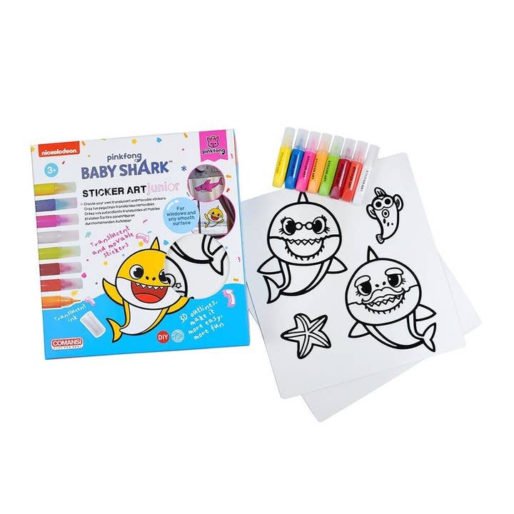 Sticker Art Junior - Baby Shark kinderspeelgoed knutselen voor wholesale door Comansi