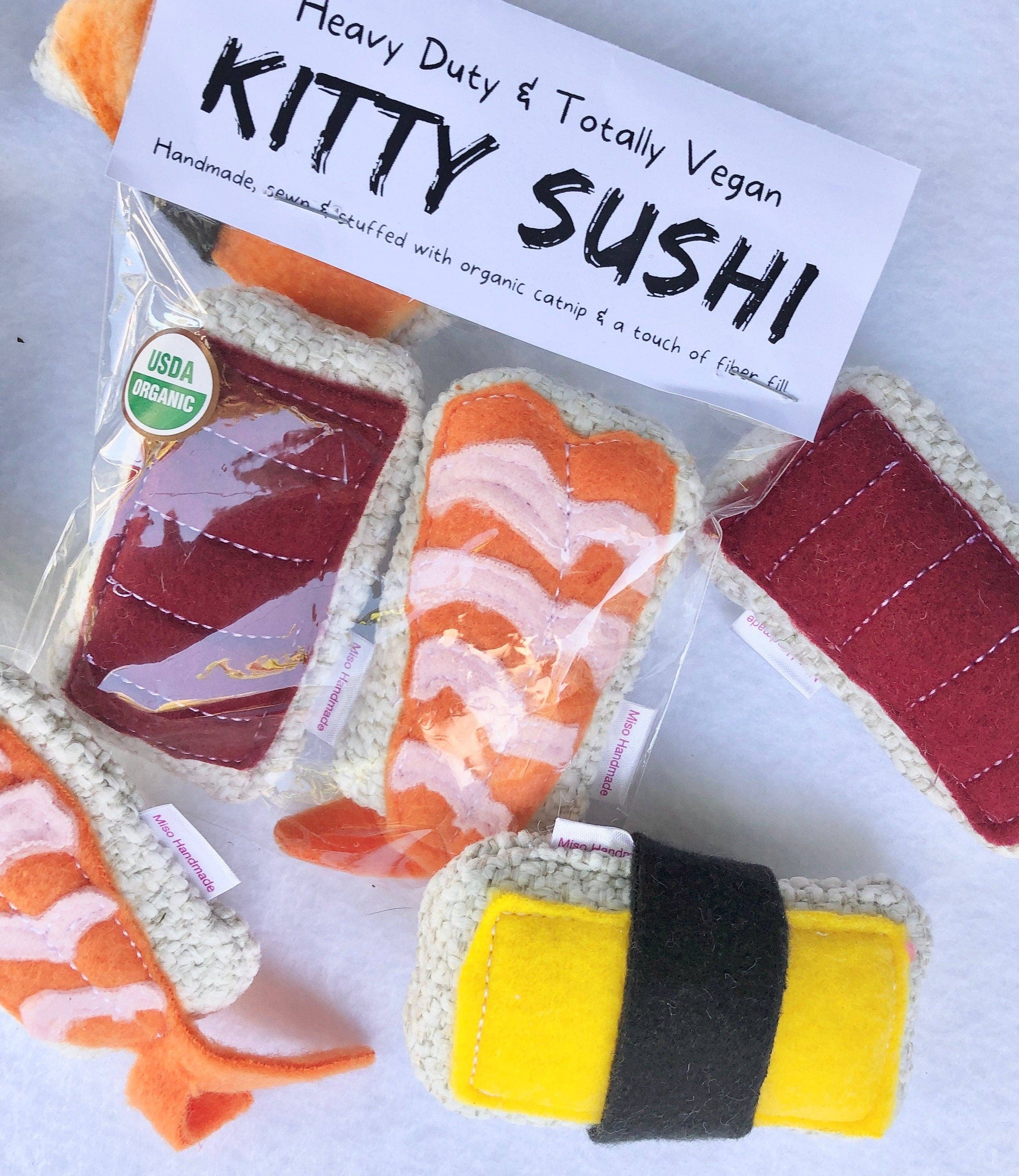 Miso Handmade - Vendita all'ingrosso Giocattolo - Gatti - Set di 2 sushi per gatti al catnip e vendita sfusa0