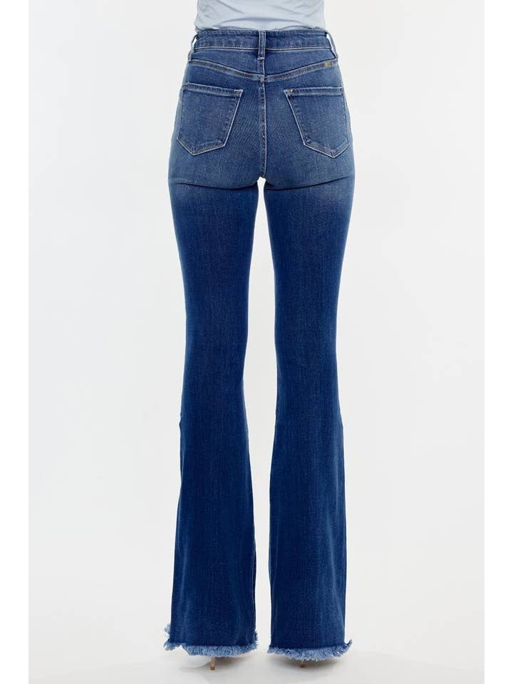 MEDIUM OPEN PACK Western HIGH RISE FRAYED HEM FLARE-KC7858M for wholesale on Faire8