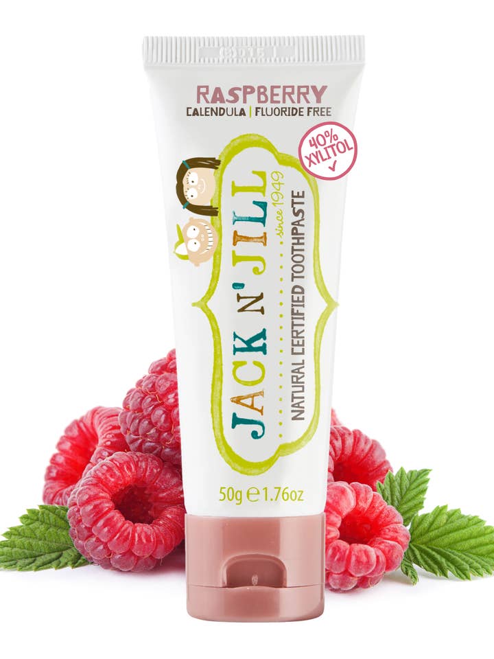 Jack N' Jill Natural Certified Toothpaste Raspberry 50g for wholesale by Jack N' Jill Kids