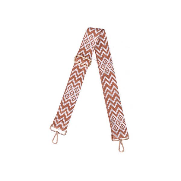 Chevron Print Guitar Style Handbag Strap for wholesale by Nima Accessories Inc