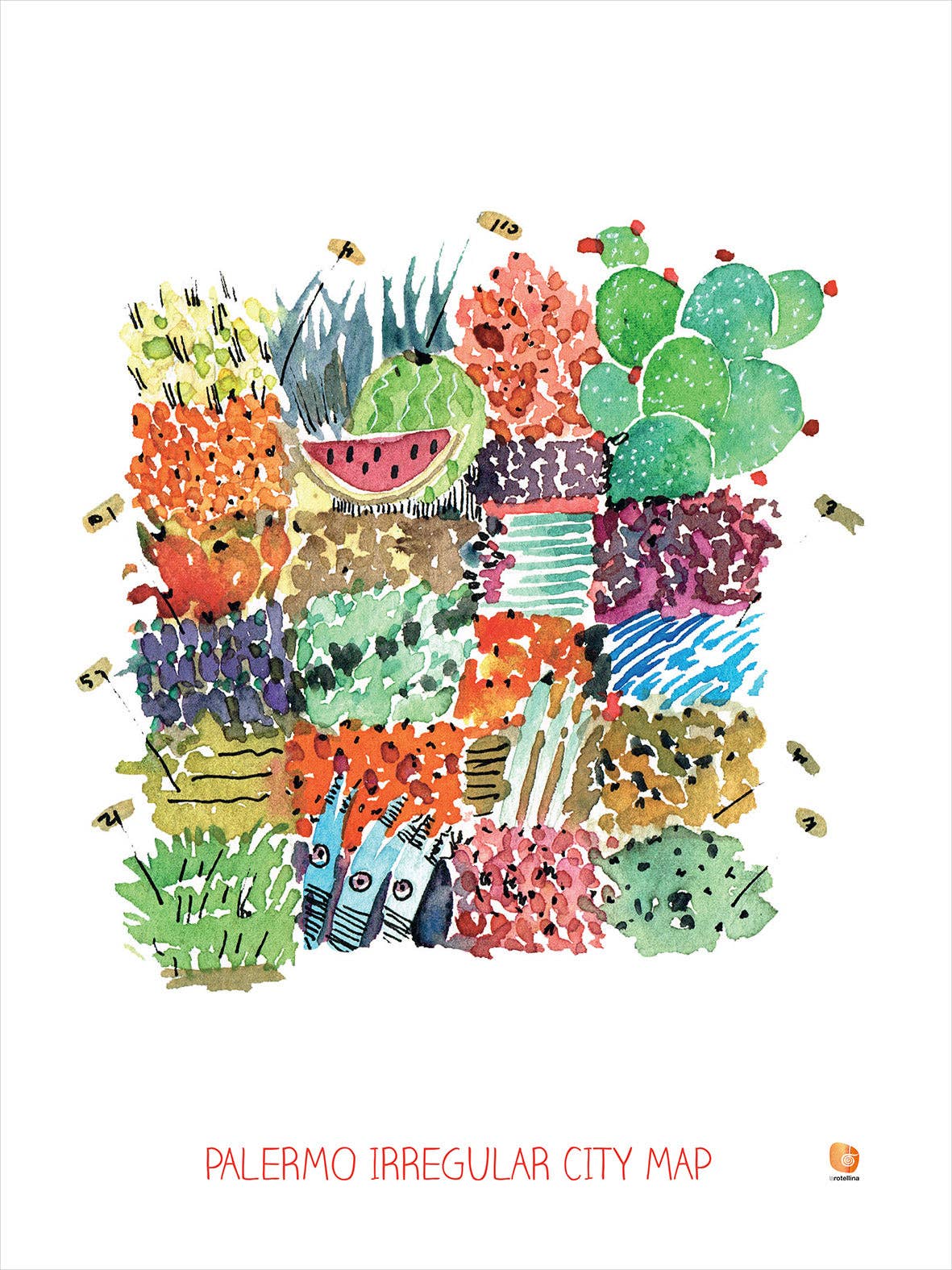 The Napking - Wholesale Tea Towel - Kitchen Towels Vucciria, 100% Made in Italy0