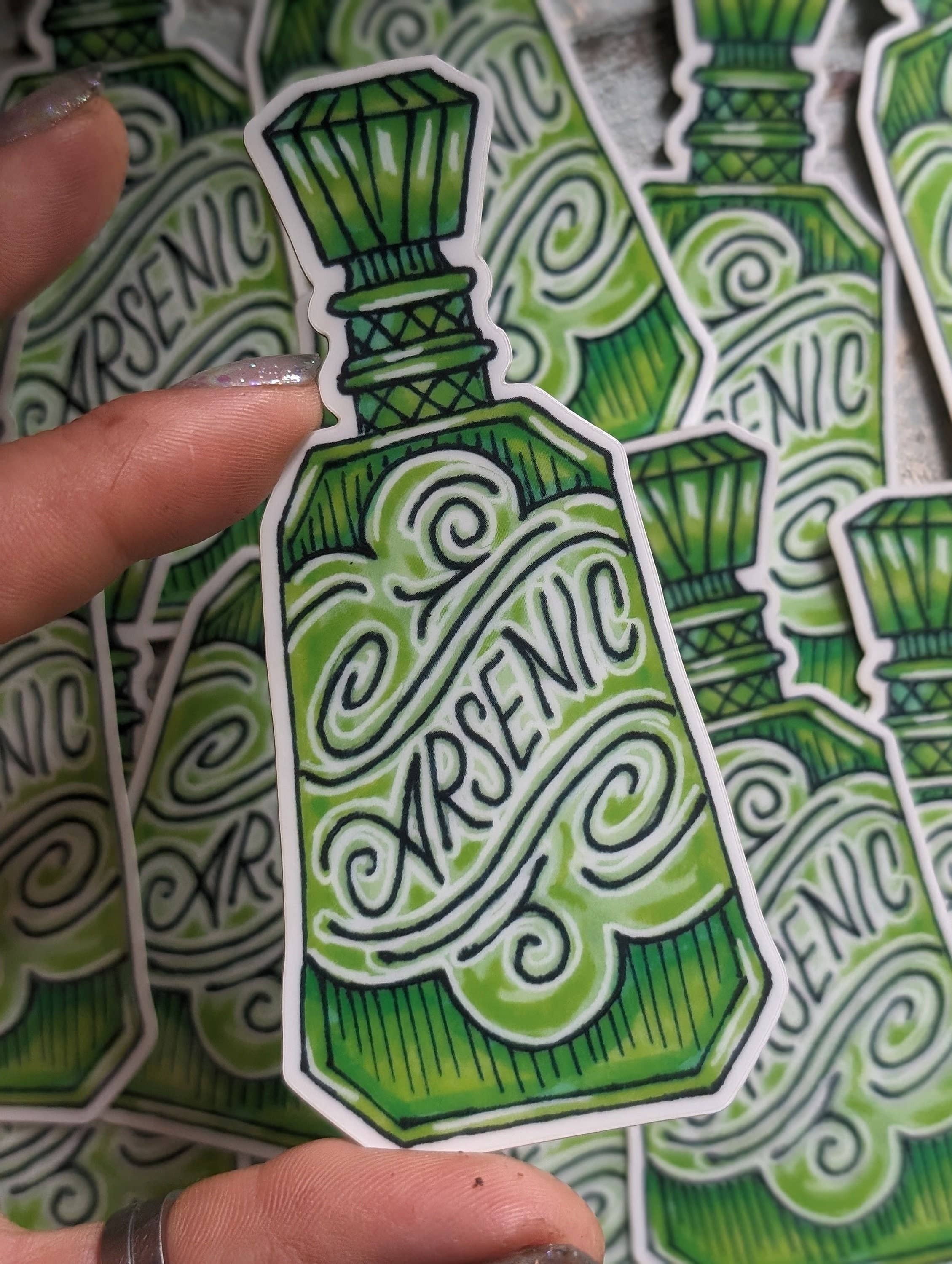Ink & Wildflower - Wholesale Sticker - Arsenic Glowing Poison Bottle1