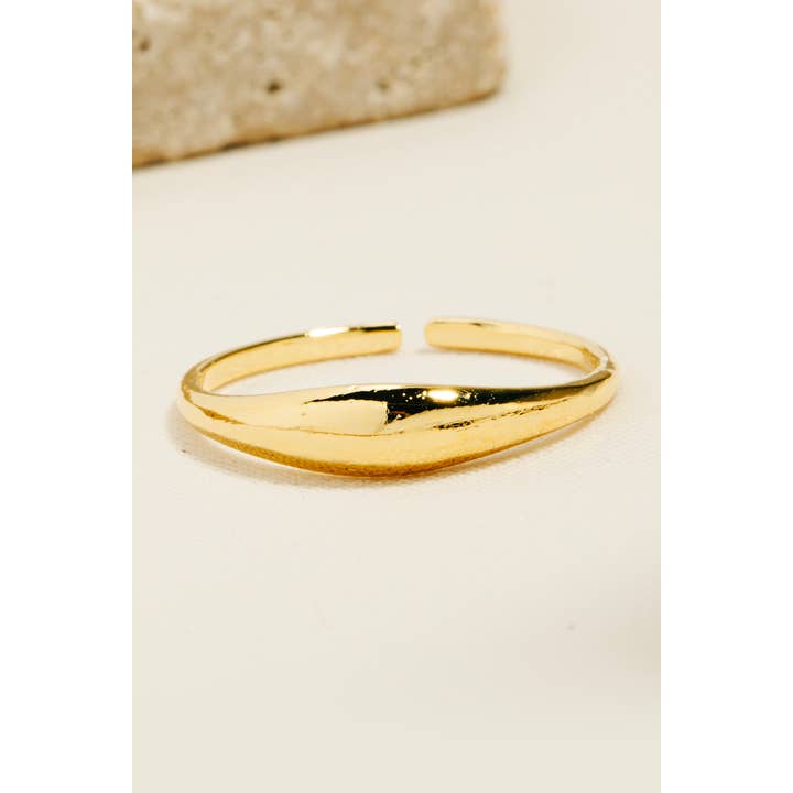 Gulddoppad gulddoppad tunn signet öppen bandring för wholesale av Anarchy Street