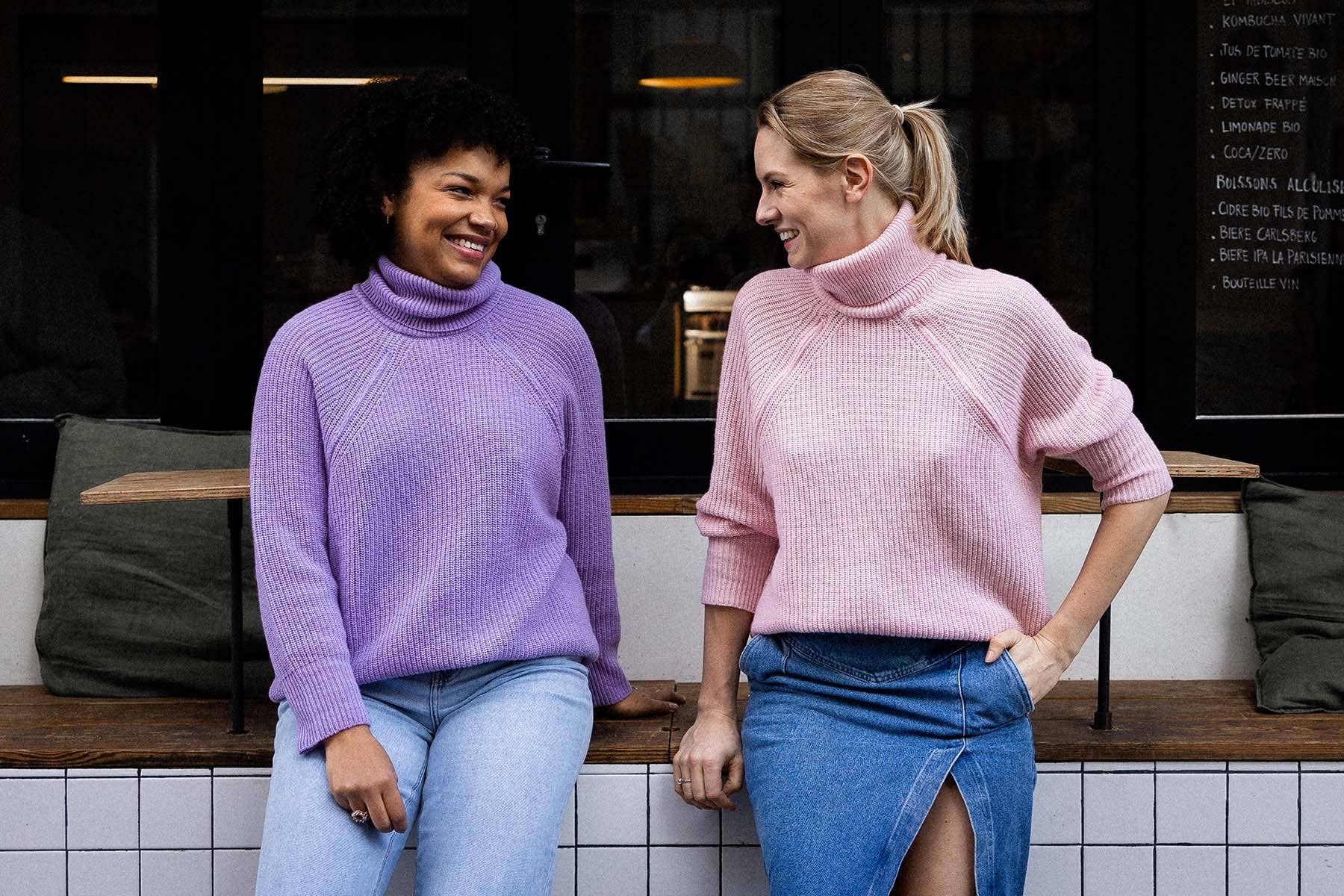 You&Milk - Wholesale Knit Sweater - Women's - Sweet Mama Nursing Sweater (Lilac, Pink)2