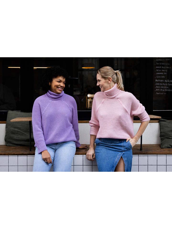 You&Milk - Vendita all'ingrosso Maglione tricot - Donna - Maglia da allattamento Sweet Mama (Lilla, Rosa)2