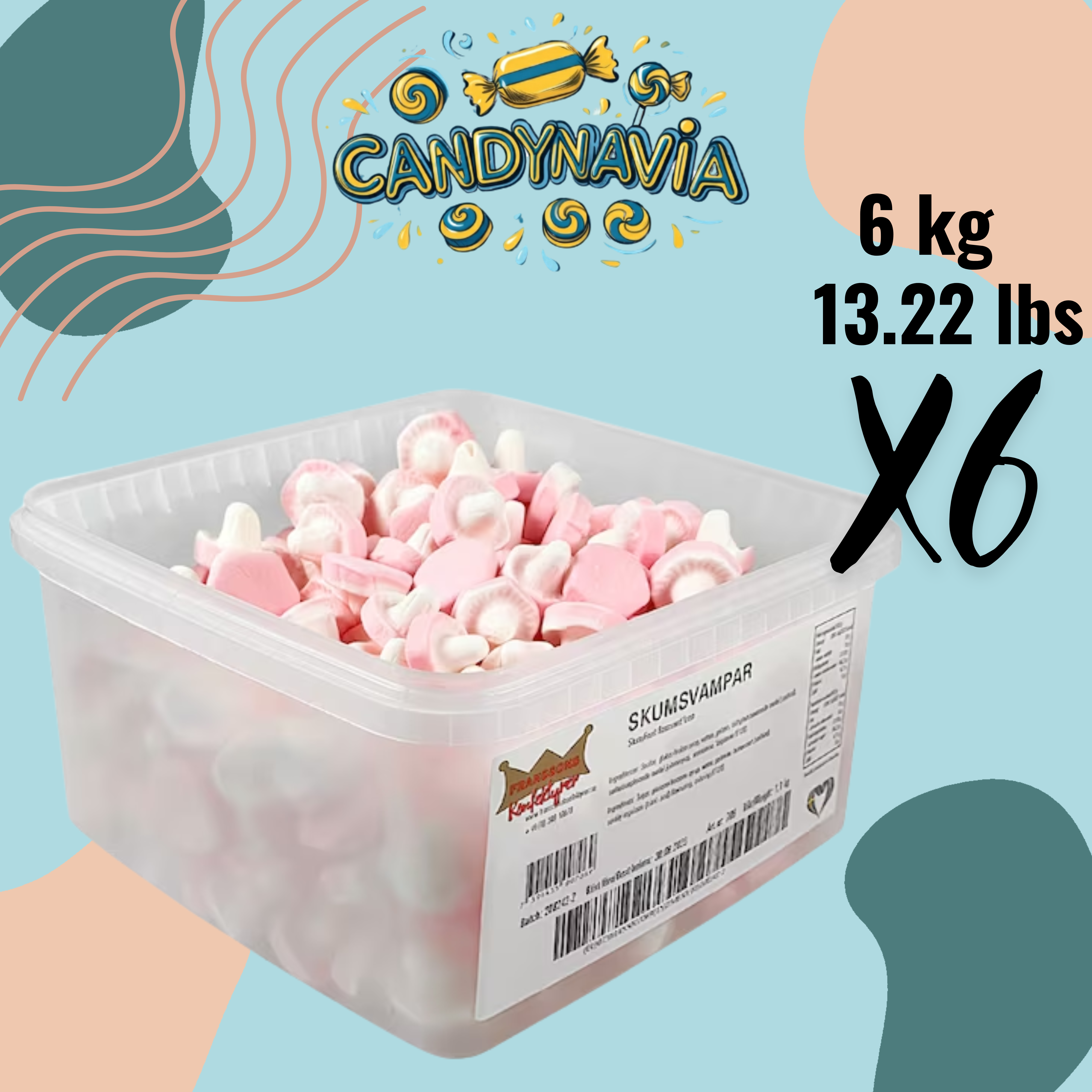 Candynavia - Wholesale Gummy - Swedish Candy Malaco Foam Mushrooms 1 Kg2