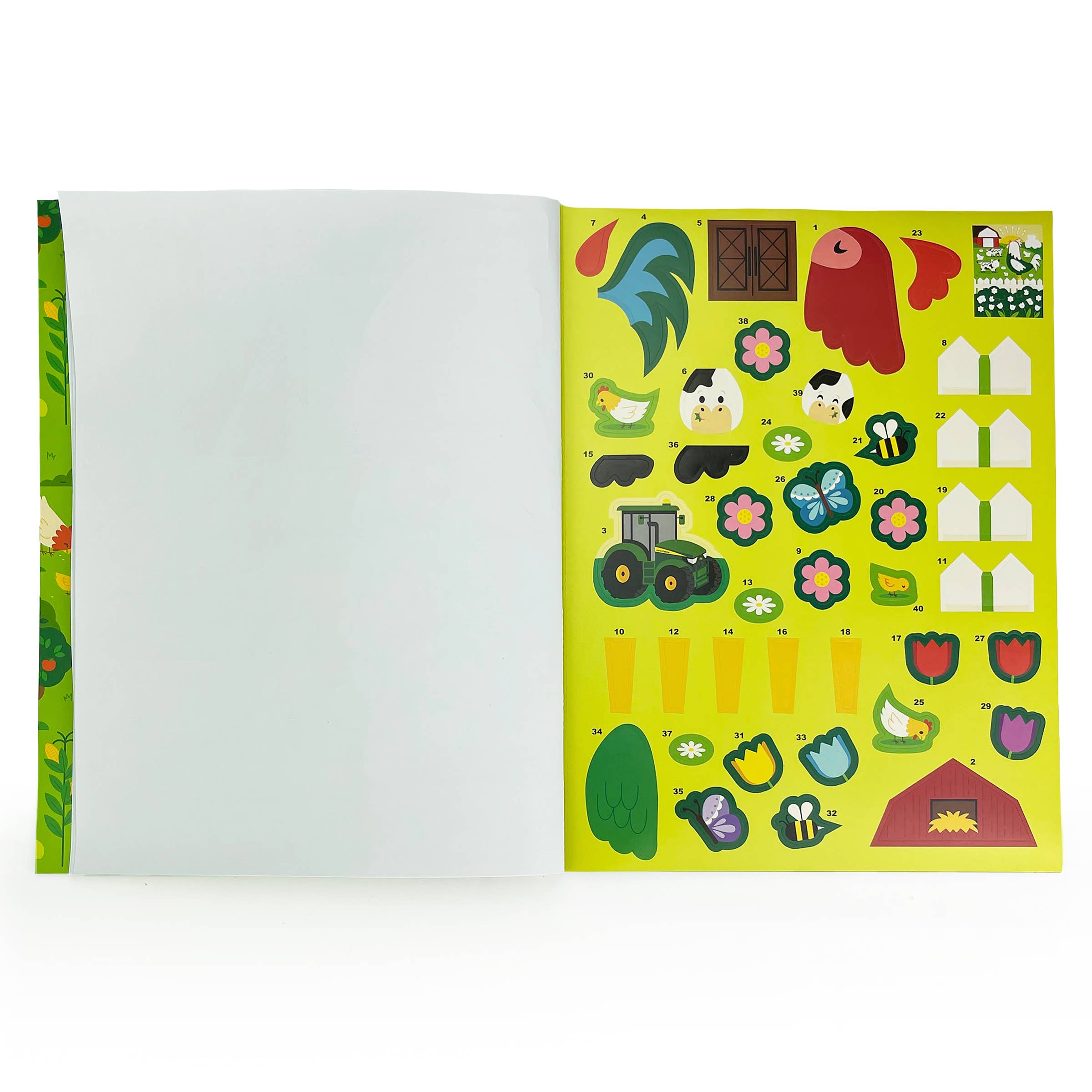 Cottage Door Press - Wholesale Sticker - Kids & Baby - First Sticker by Number John Deere Kids Farm & Friends2